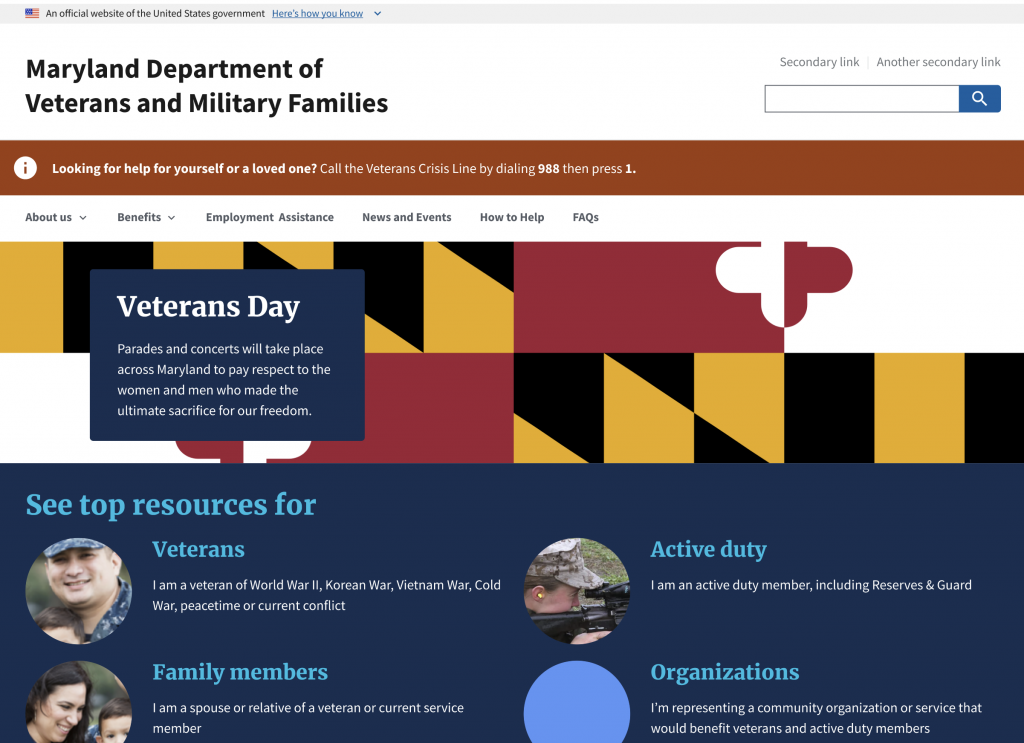 Case study – Redesigning a US State Veterans Affairs website – GreydUX